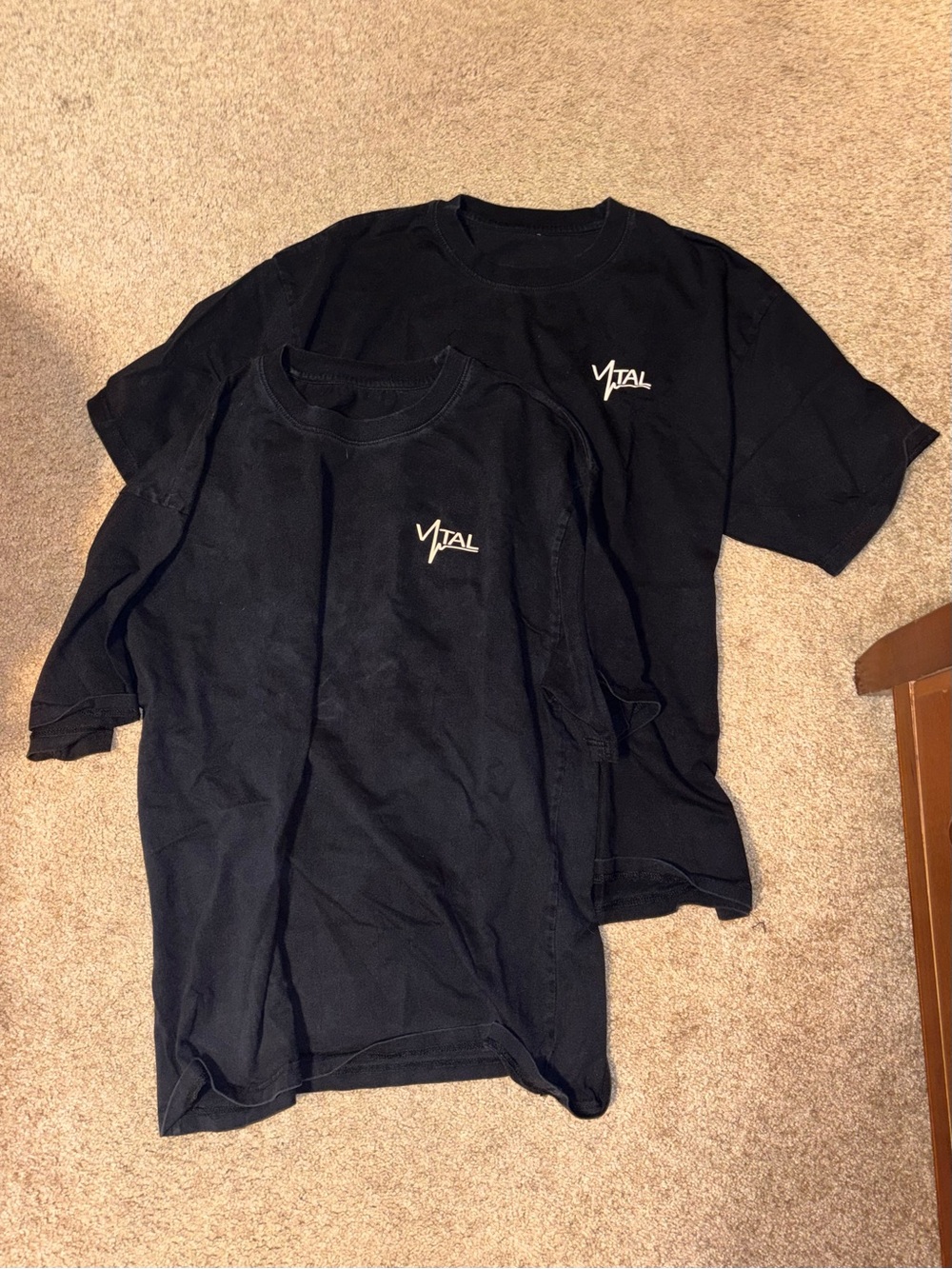 2pk Vital Logo Black Tee - Small Logo Front